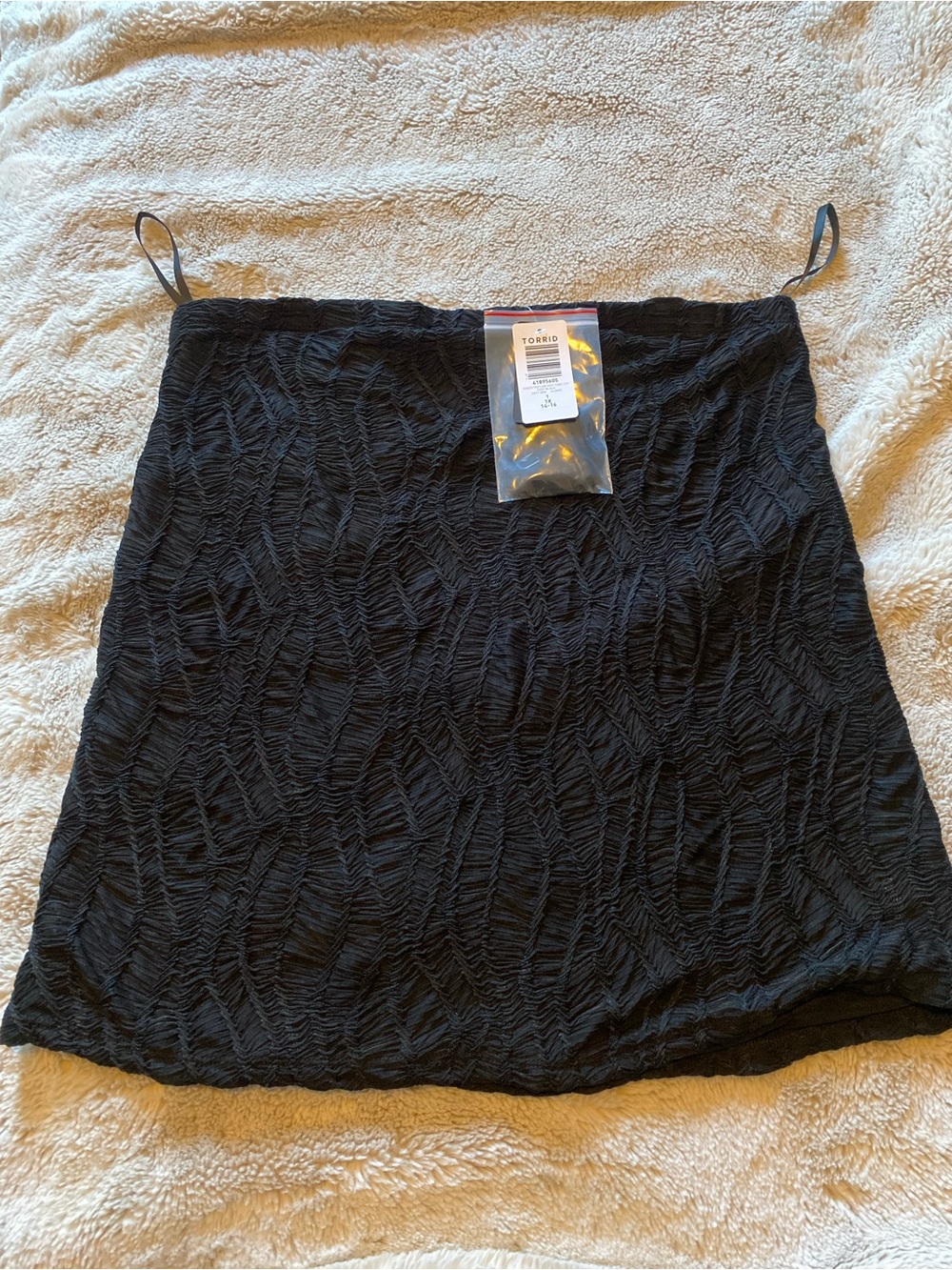 torrid Black Ruched Texture Tube Top